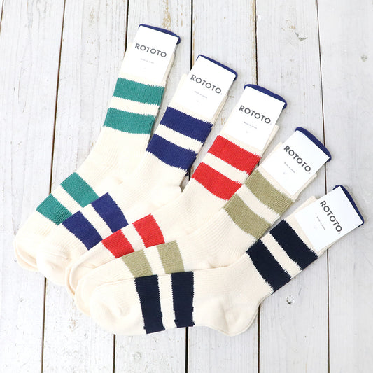 ROTOTO : RECYCLED COTTON STRIPE SOCKS
