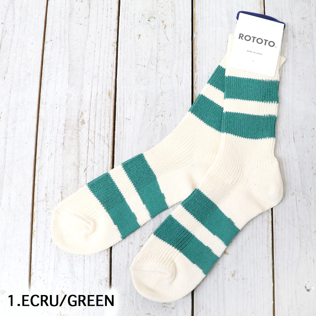 ROTOTO : RECYCLED COTTON STRIPE SOCKS