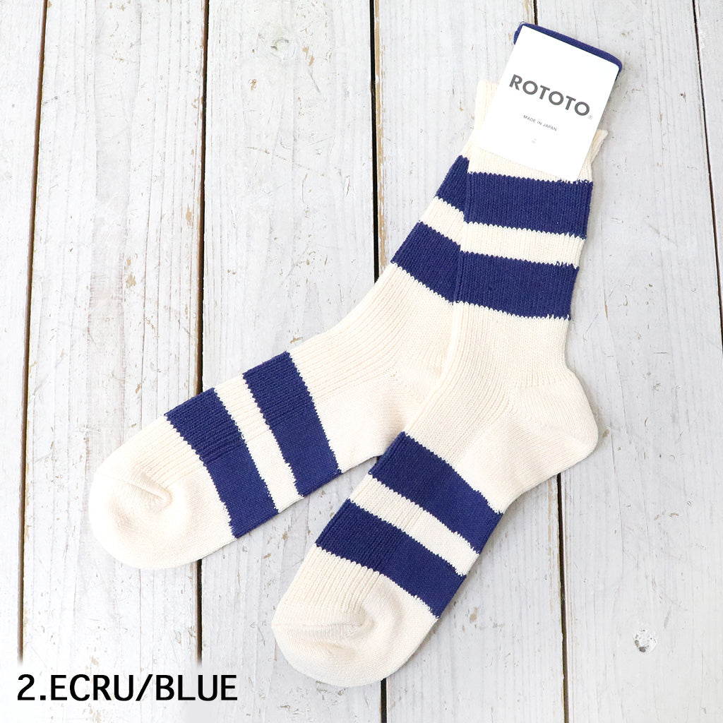 ROTOTO : RECYCLED COTTON STRIPE SOCKS