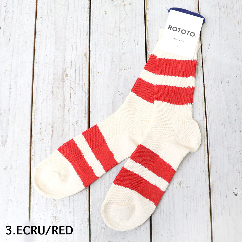 ROTOTO : RECYCLED COTTON STRIPE SOCKS