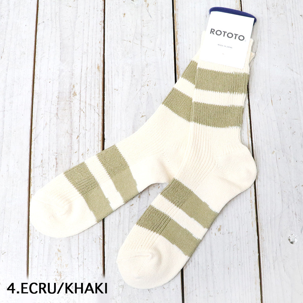 ROTOTO : RECYCLED COTTON STRIPE SOCKS