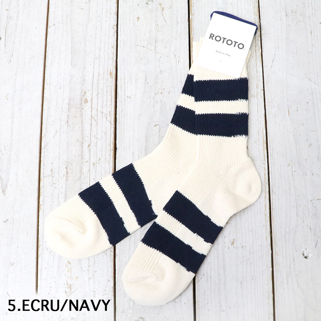 ROTOTO : RECYCLED COTTON STRIPE SOCKS