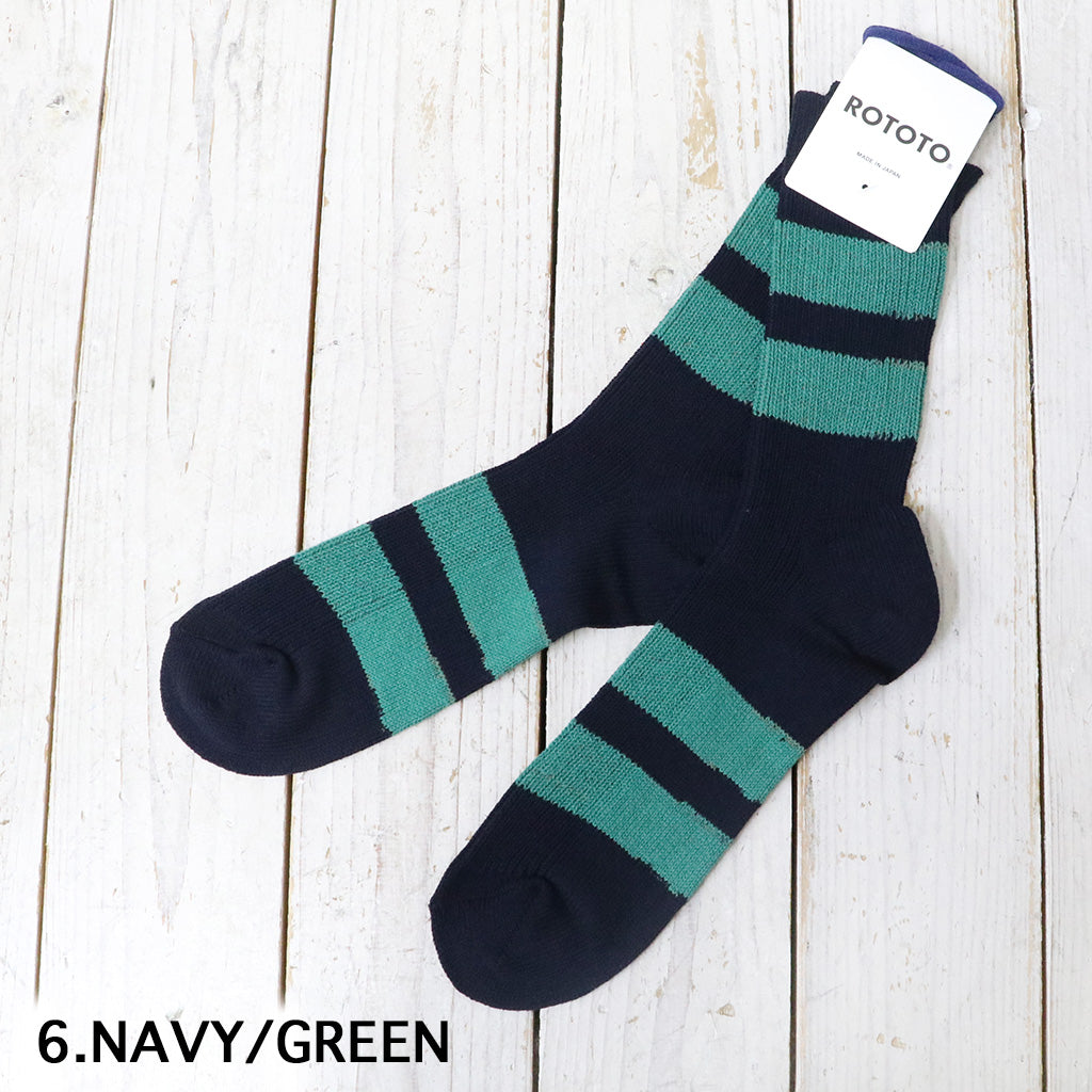 ROTOTO : RECYCLED COTTON STRIPE SOCKS