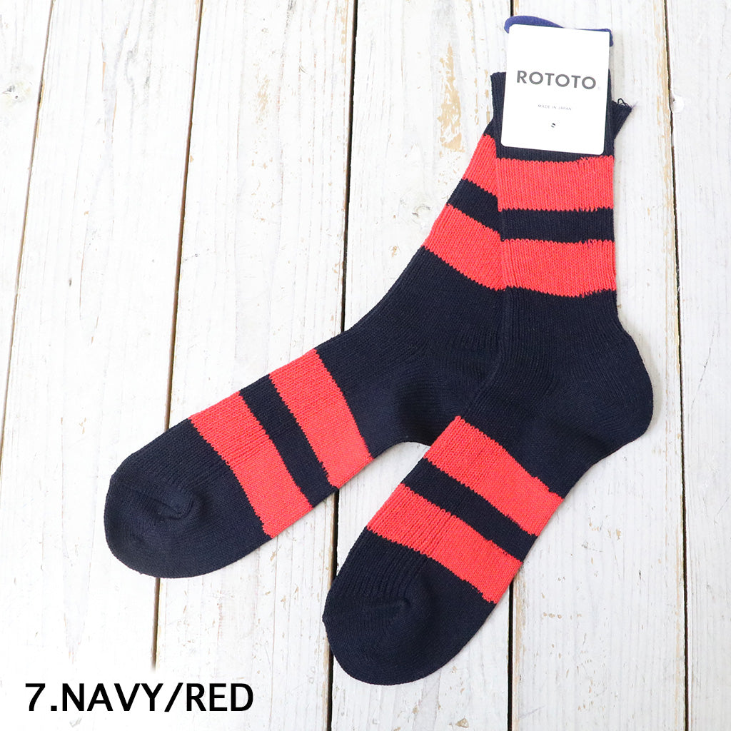 ROTOTO : RECYCLED COTTON STRIPE SOCKS