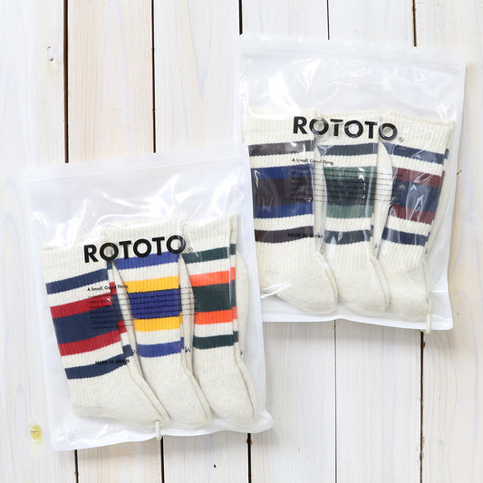 ROTOTO : 3 PACK EVERYDAY ATHLETIC SOCKS
