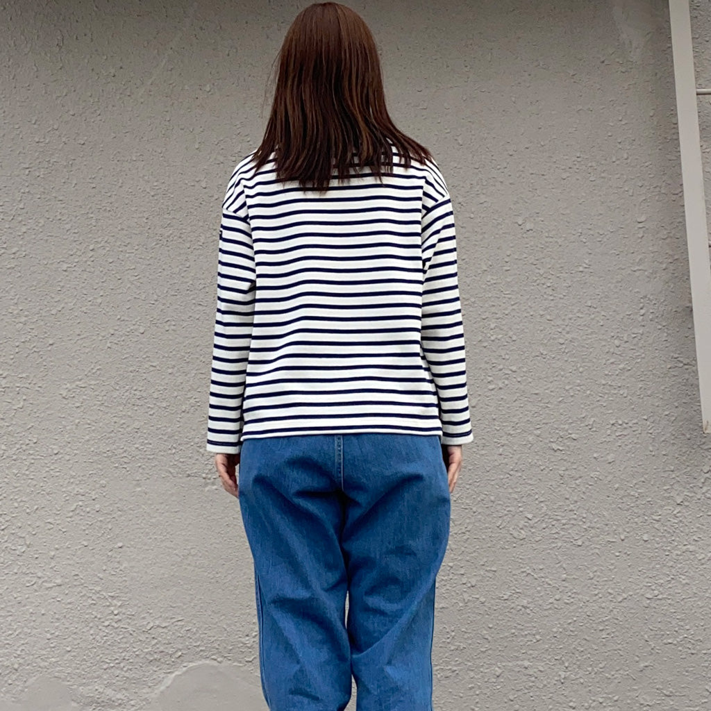 SAINT JAMES『OUESSANT LOOSE』(ECRU/MARINE)