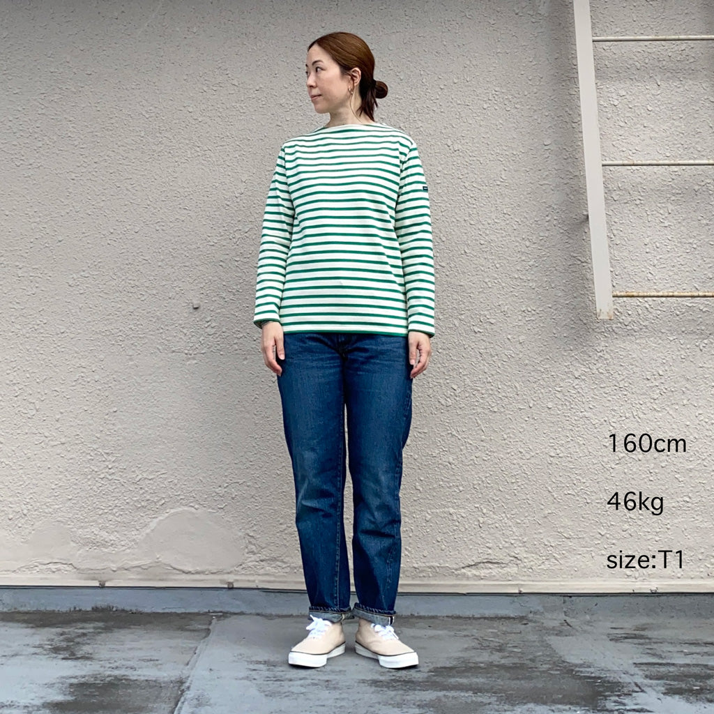 SAINT JAMES『OUESSANT』(ECRU/GREEN)