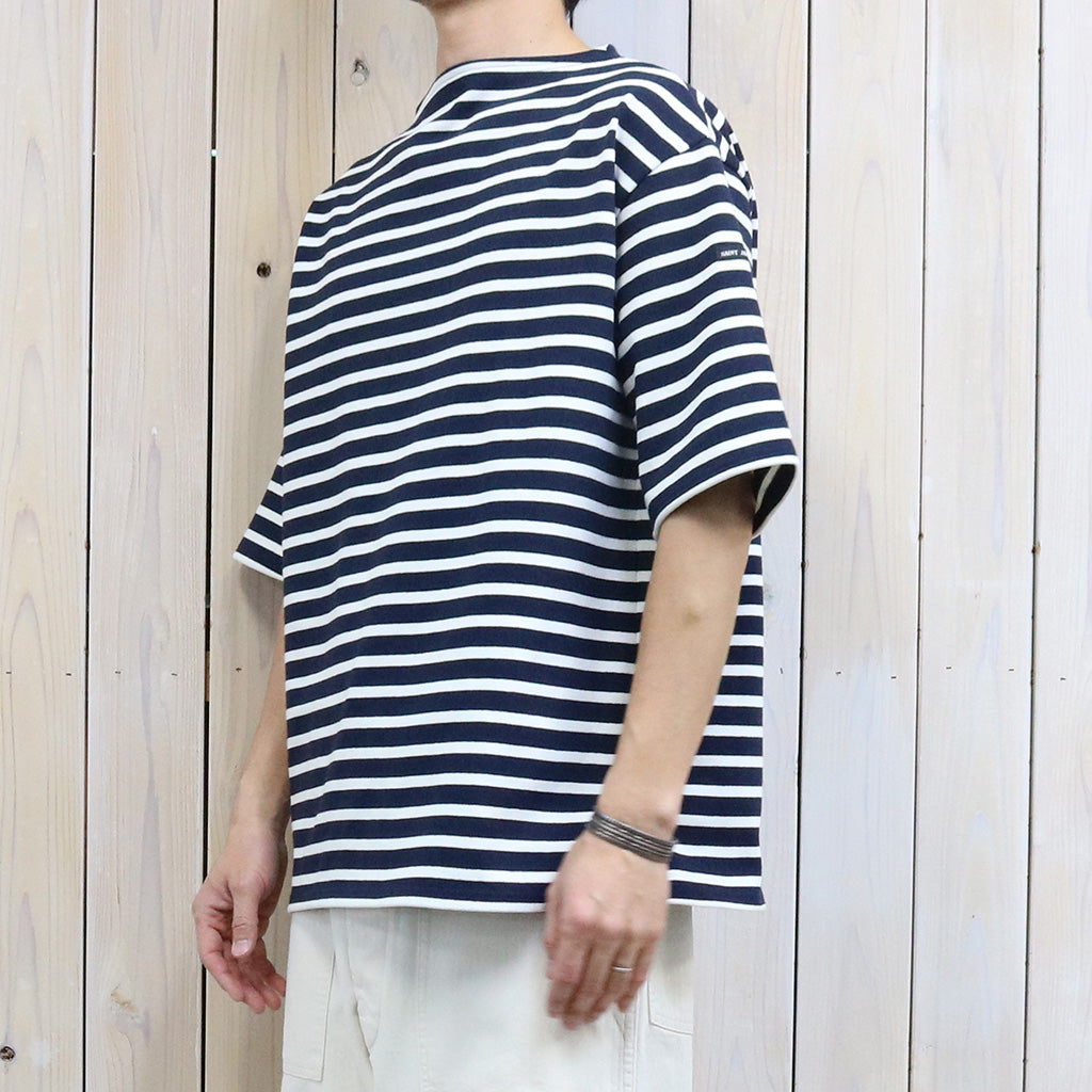 SAINT JAMES : OUESSANT LOOSE S/S (NAVY/ECUME)