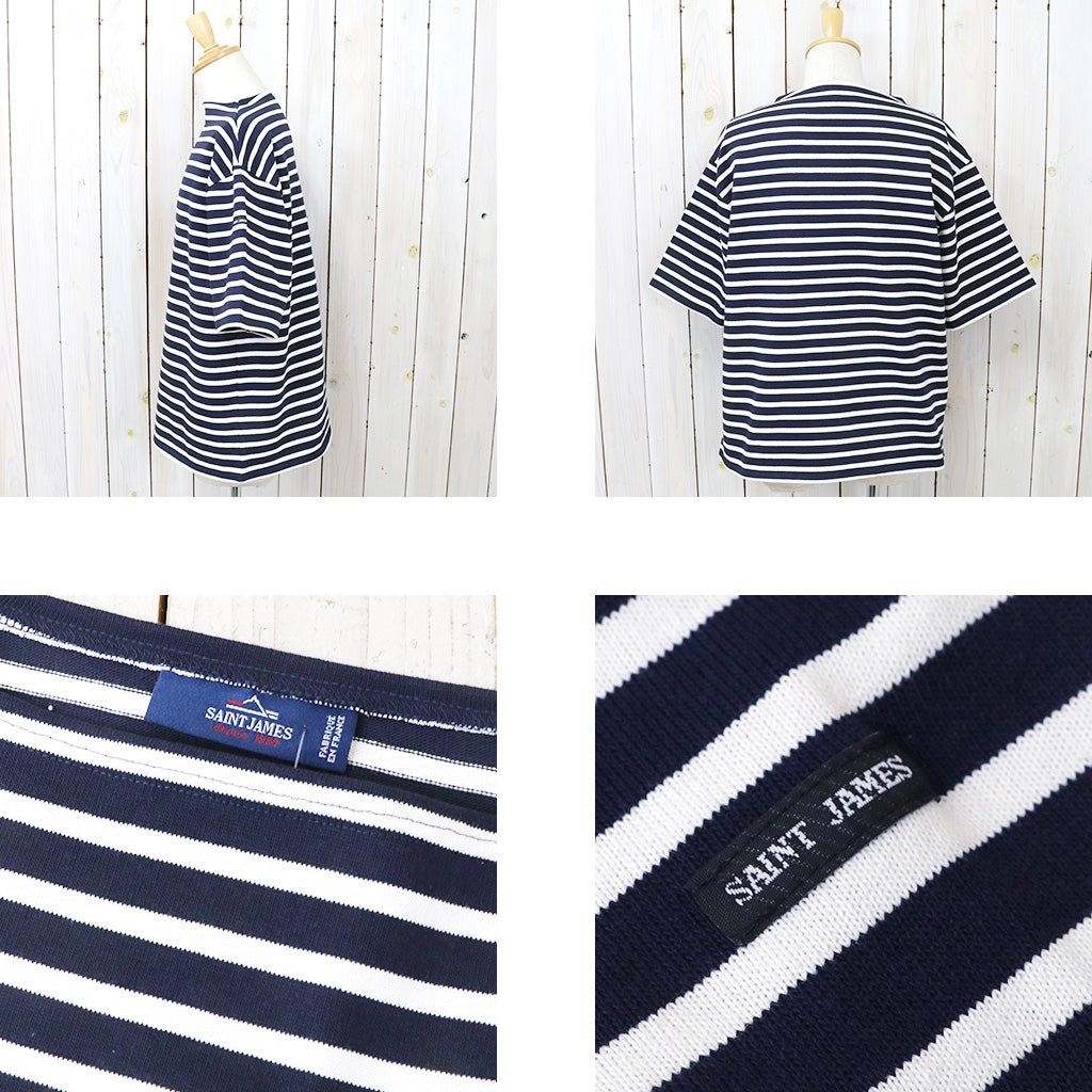 SAINT JAMES : OUESSANT LOOSE S/S (NAVY/ECUME)