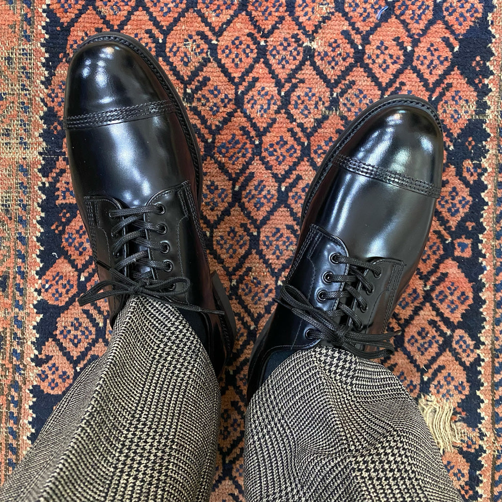 SANDERS : Military Derby Shoe (Black)