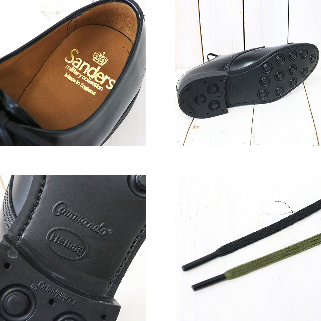 SANDERS : Military Derby Shoe (Black)
