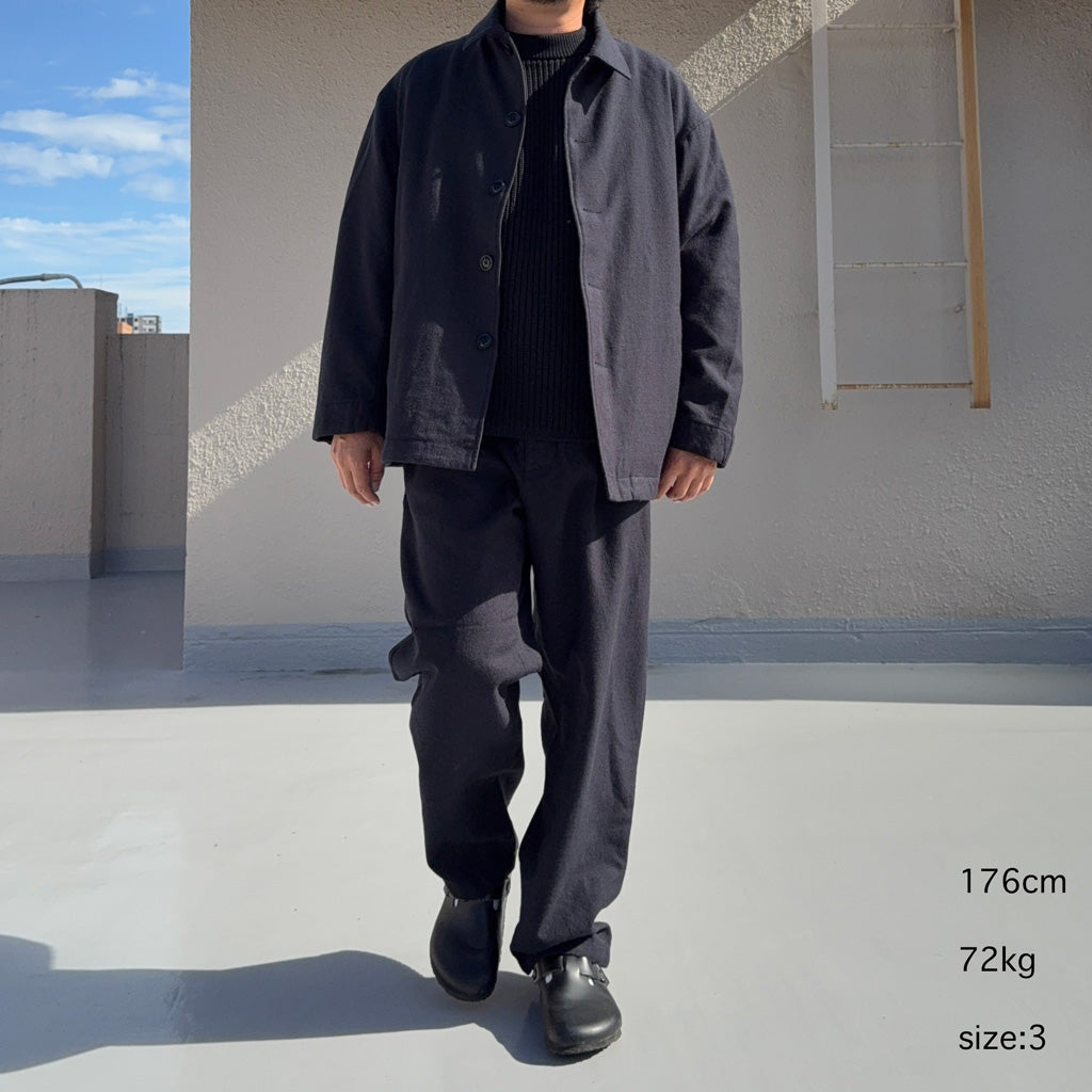 SANMONT : Wool Twill Work Jacket (Navy) (SWA0204)