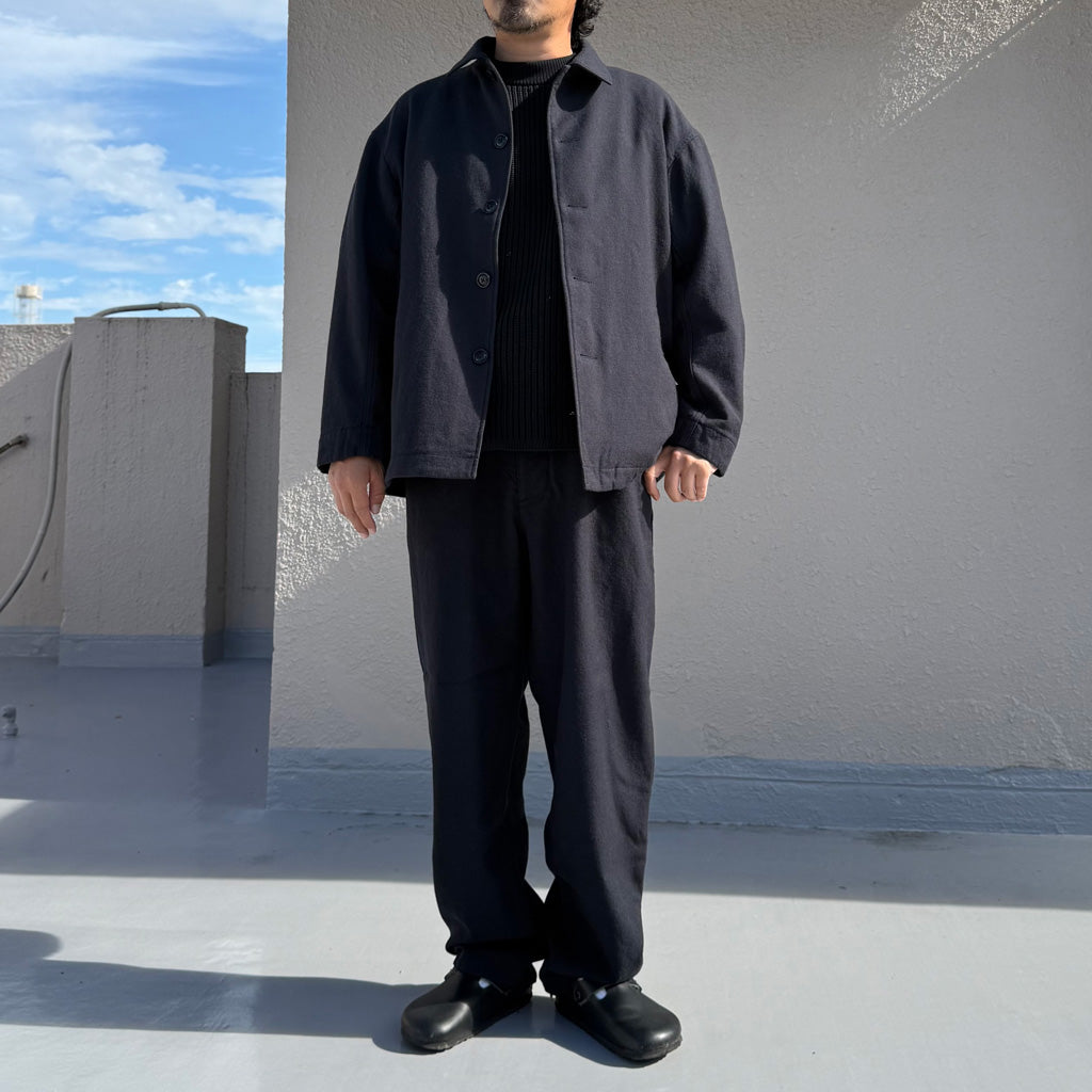 SANMONT : Wool Twill Work Jacket (Navy) (SWA0204)