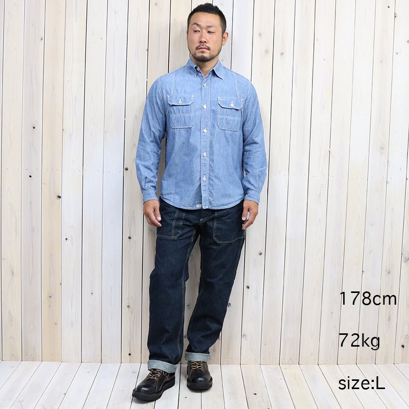 Sassafras SPRAYER PANTS 濃紺　サイズL SASSAFRAS : FALL LEAF SPRAYER PANTS(13.5oz DENIM) (INDIGO