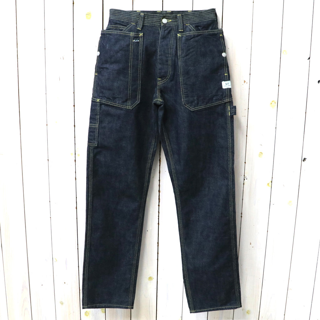 SASSAFRAS : FALL LEAF GARDENER PANTS(13.5oz DENIM) (INDIGO)