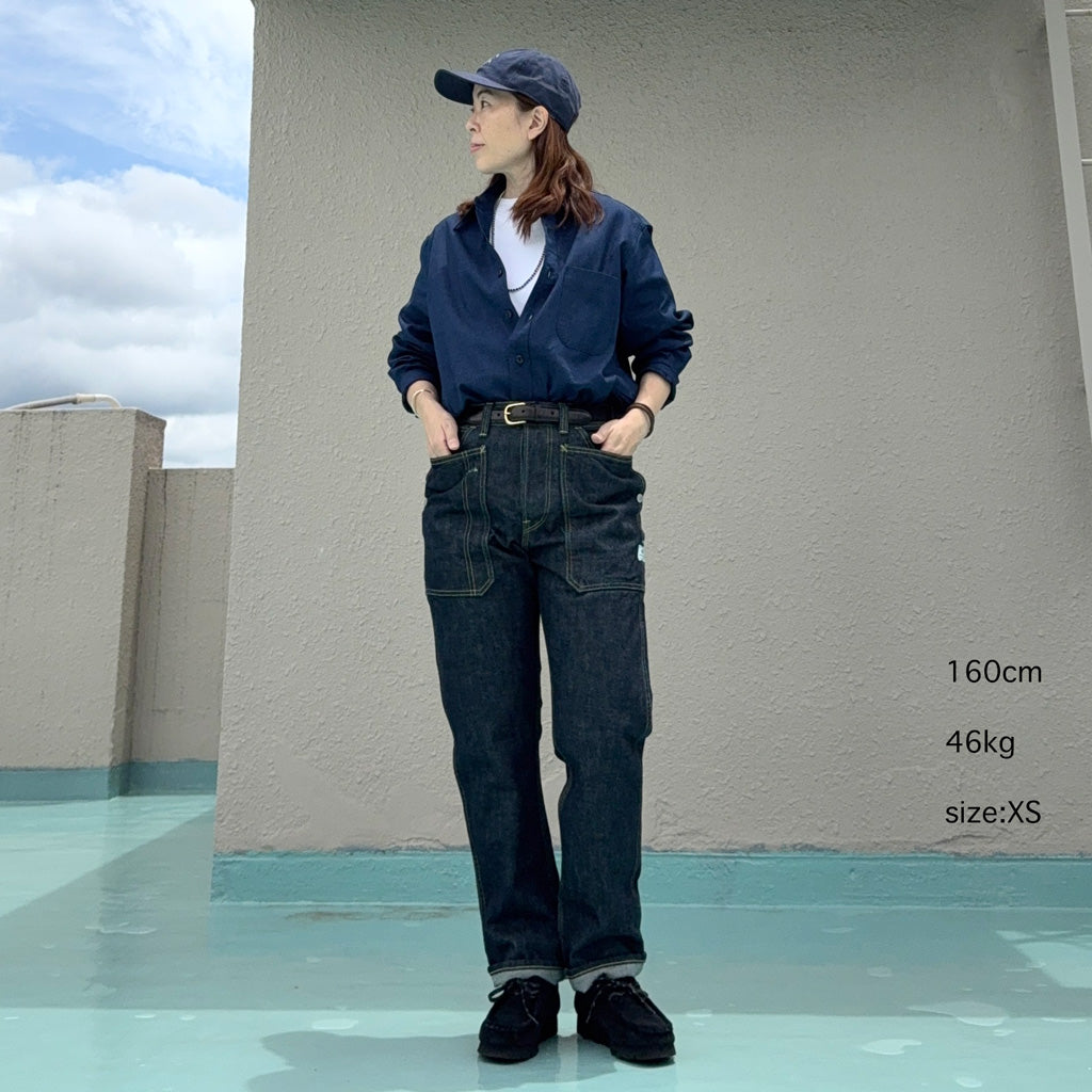 SASSAFRAS : WHEEL BARROW SHIRT-INDIGO CHAMBRAY (INDIGO)