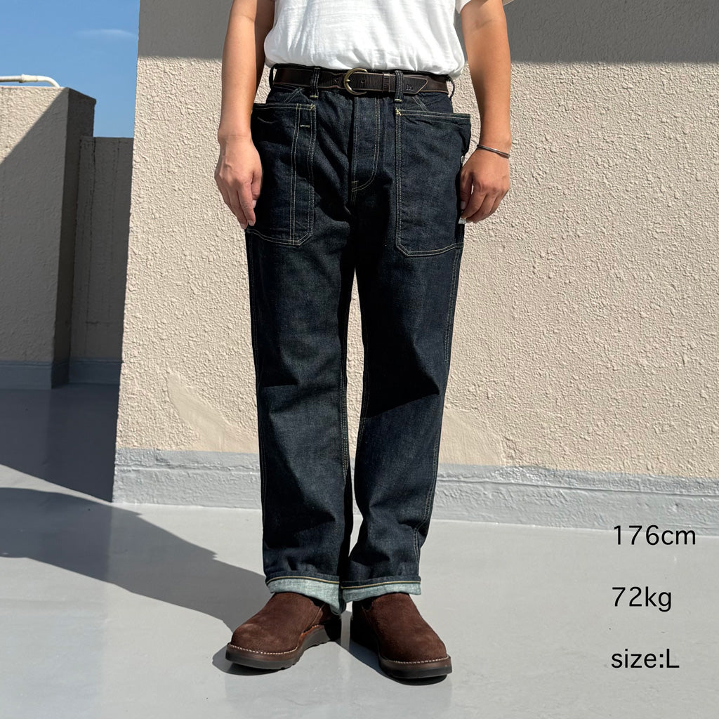 SASSAFRAS : FALL LEAF PANTS(13.5oz DENIM) (INDIGO)