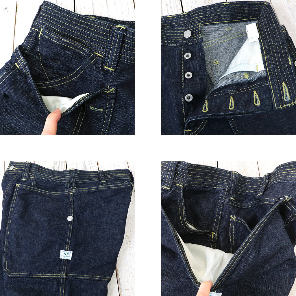 SASSAFRAS : FALL LEAF PANTS(13.5oz DENIM) (INDIGO)