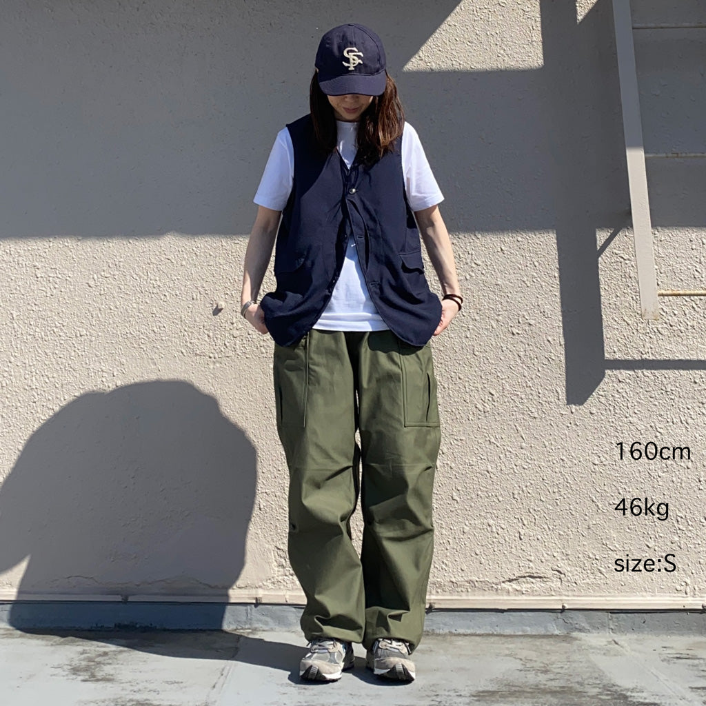 SASSAFRAS『OVERGROWN PANTS(BACK SATIN)』(OLIVE)