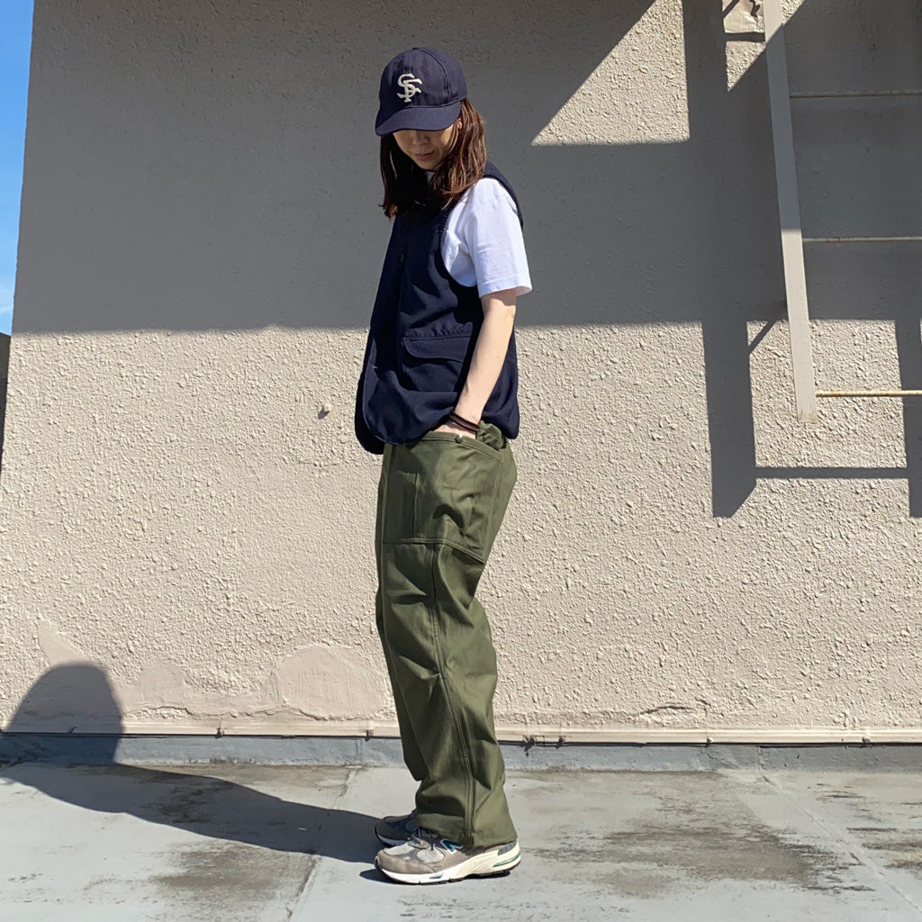 SASSAFRAS『OVERGROWN PANTS(BACK SATIN)』(OLIVE)