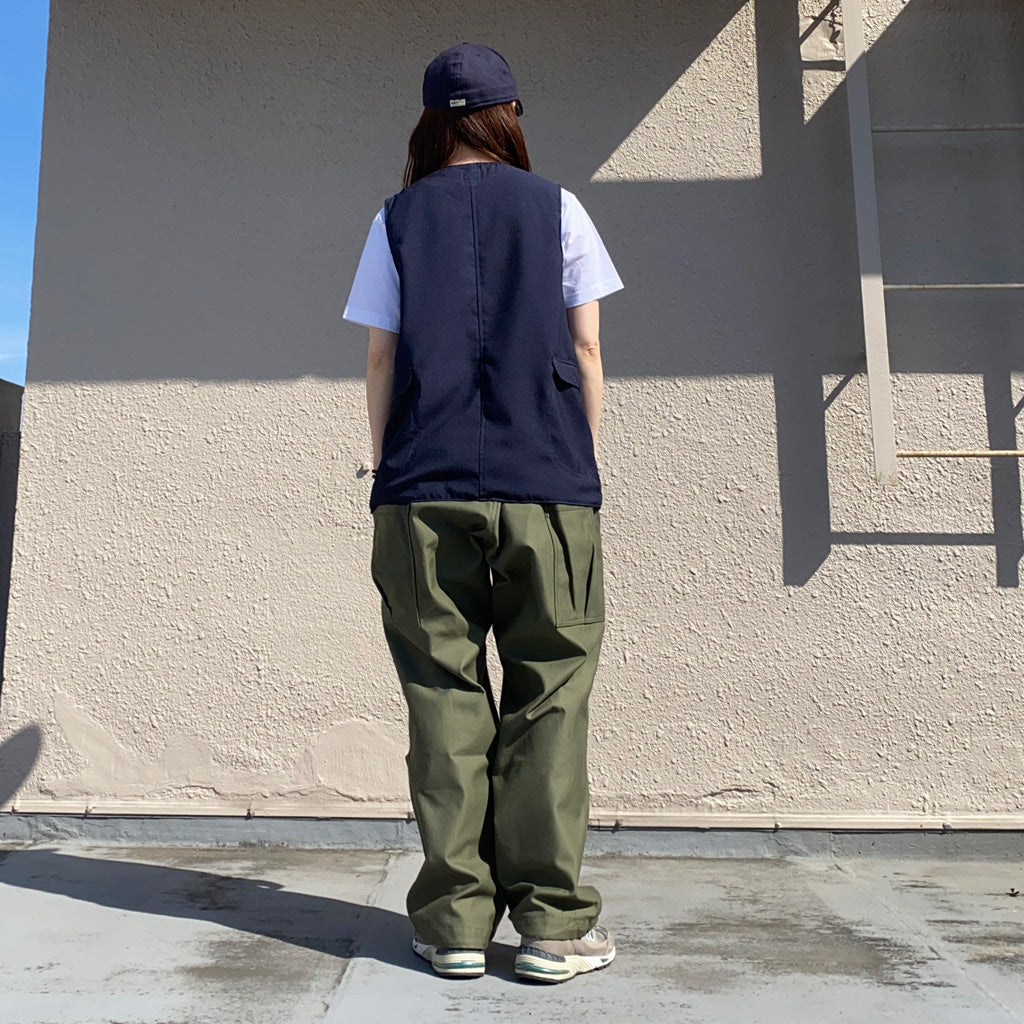SASSAFRAS『OVERGROWN PANTS(BACK SATIN)』(OLIVE)