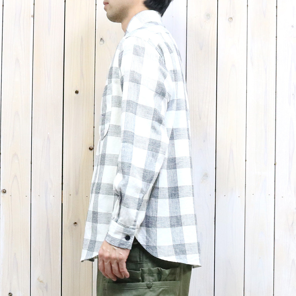 SASSAFRAS『DIGGIN SHIRT(C/L CHECK)』(WHITE)