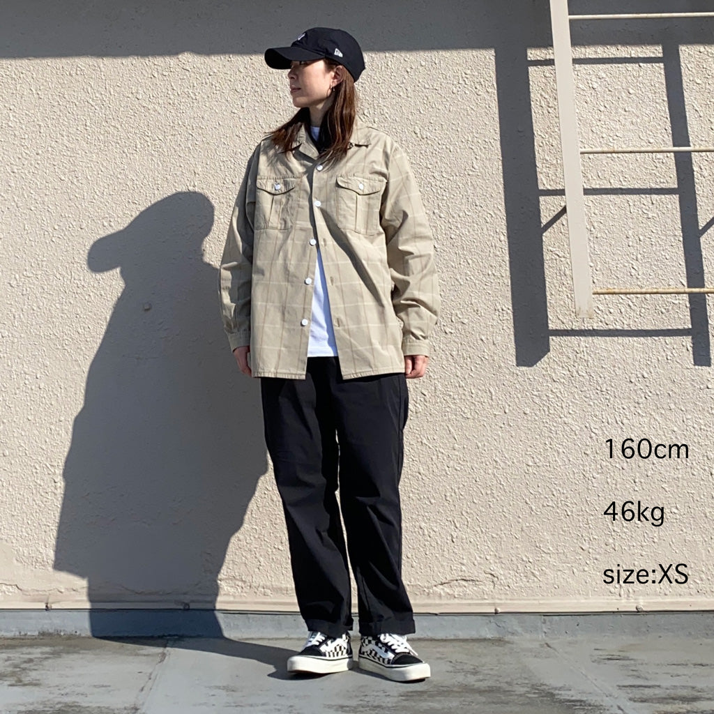 SASSAFRAS『GARDENER OPEN HALF(HOMBRE CHECK)』(BEIGE)