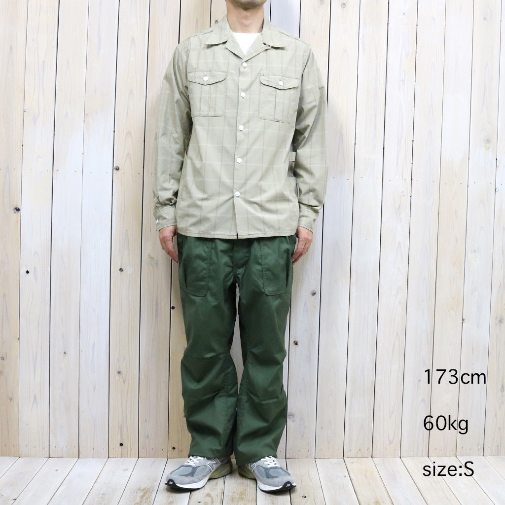 SASSAFRAS『GARDENER OPEN HALF(HOMBRE CHECK)』(BEIGE)