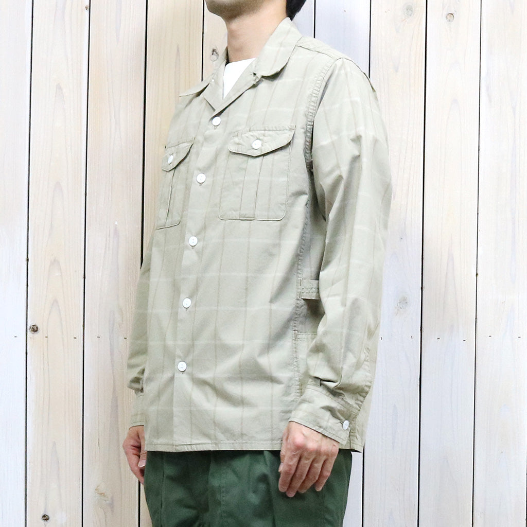 SASSAFRAS『GARDENER OPEN HALF(HOMBRE CHECK)』(BEIGE)