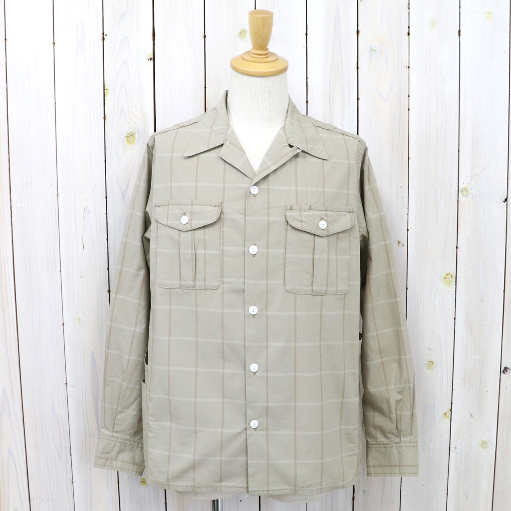 SASSAFRAS『GARDENER OPEN HALF(HOMBRE CHECK)』(BEIGE)