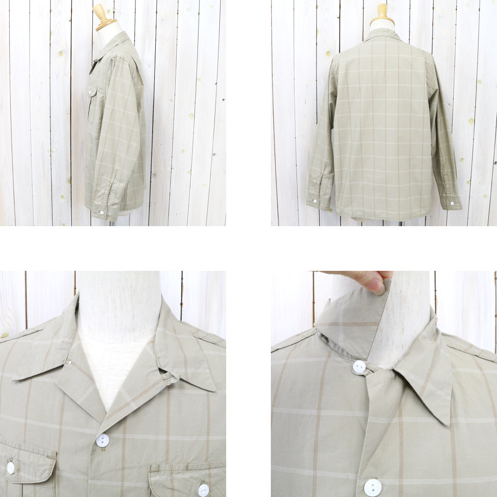 SASSAFRAS『GARDENER OPEN HALF(HOMBRE CHECK)』(BEIGE)
