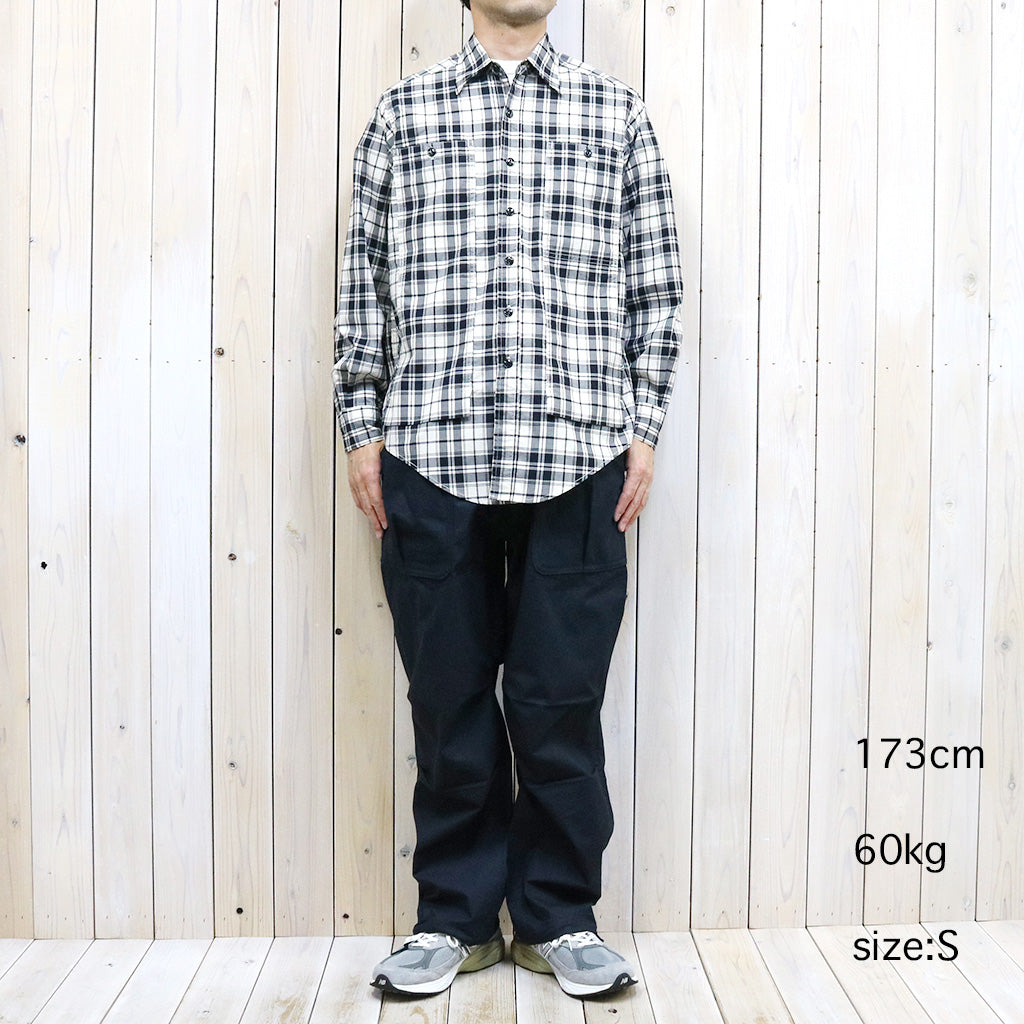 SASSAFRAS『FEEL SUN HALF(BROAD CHECK)』(WHITE/BLACK)