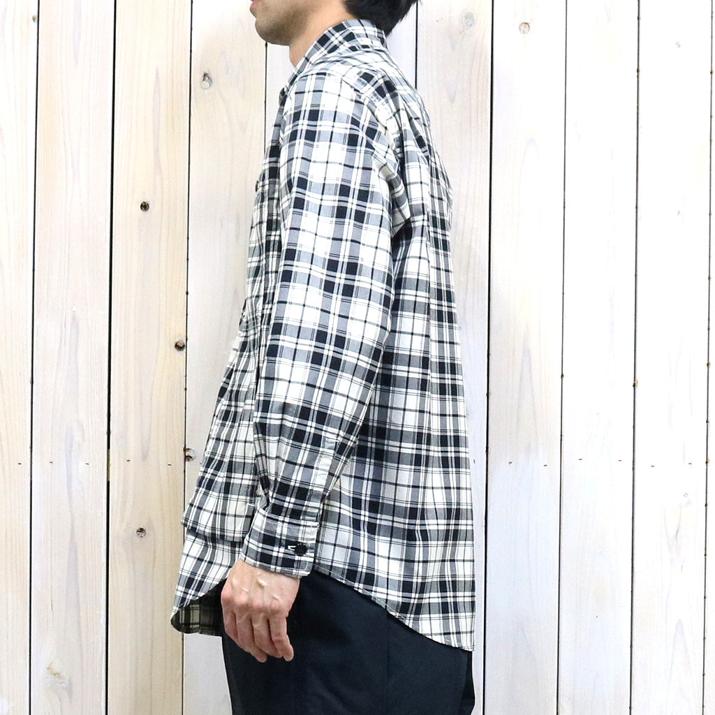 SASSAFRAS『FEEL SUN HALF(BROAD CHECK)』(WHITE/BLACK)