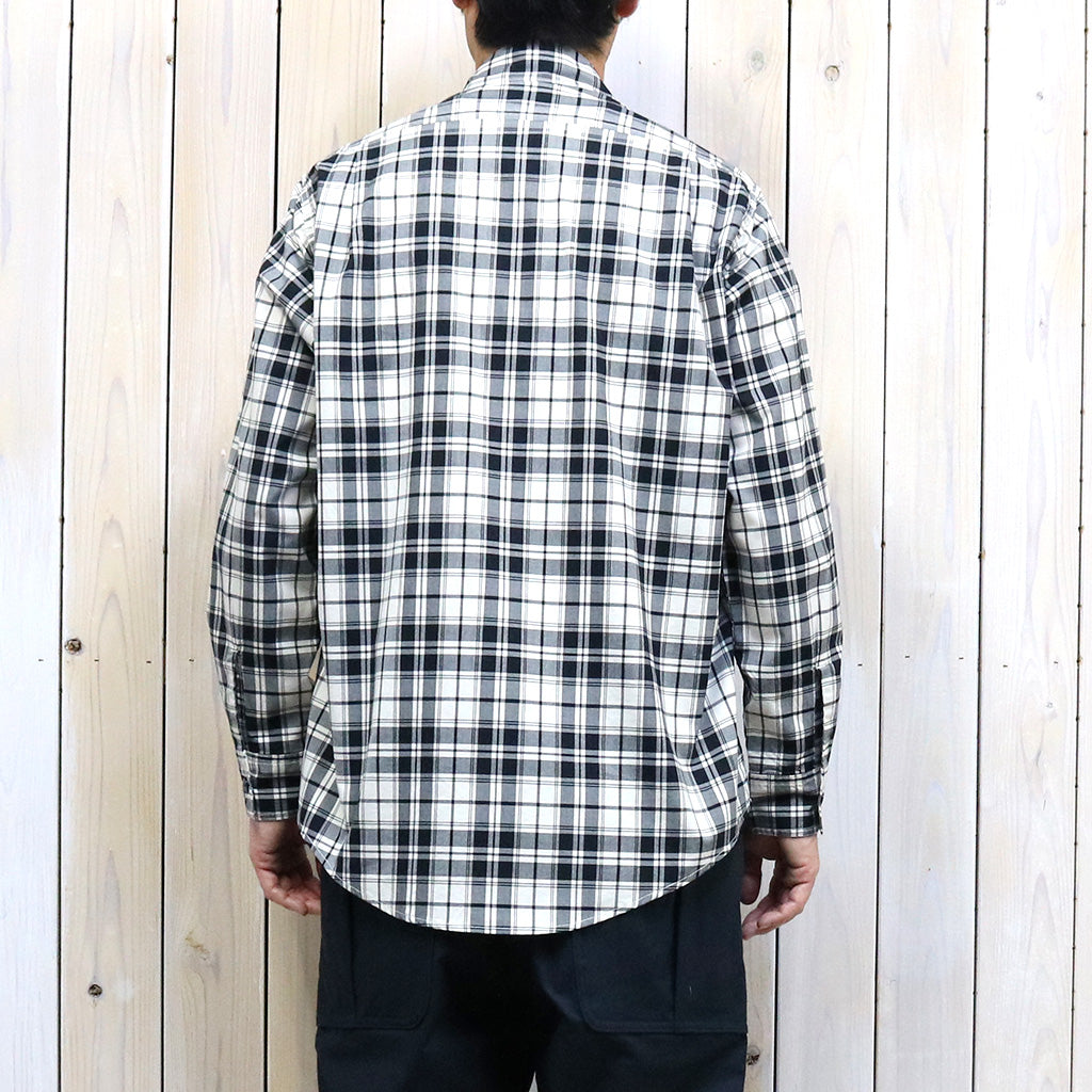 SASSAFRAS『FEEL SUN HALF(BROAD CHECK)』(WHITE/BLACK)