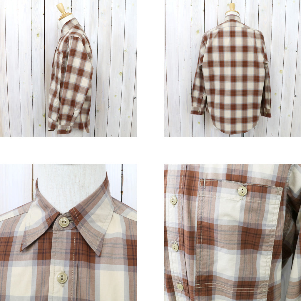 SASSAFRAS『FEEL SUN HALF(BROAD CHECK)』(BEIGE)