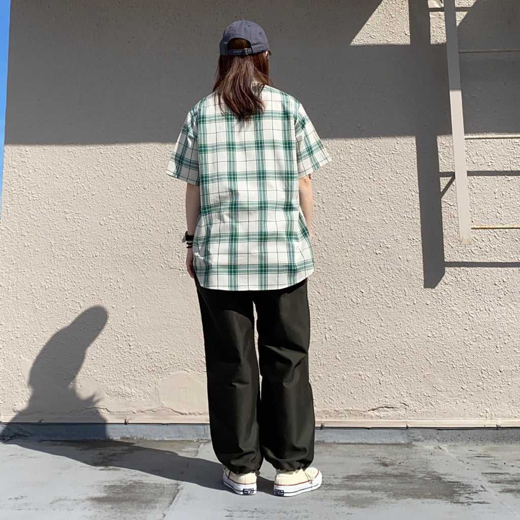 SASSAFRAS『DIGS CREW HALF 1/2(DOBBY TARTAN CHECK)』(WHITE)
