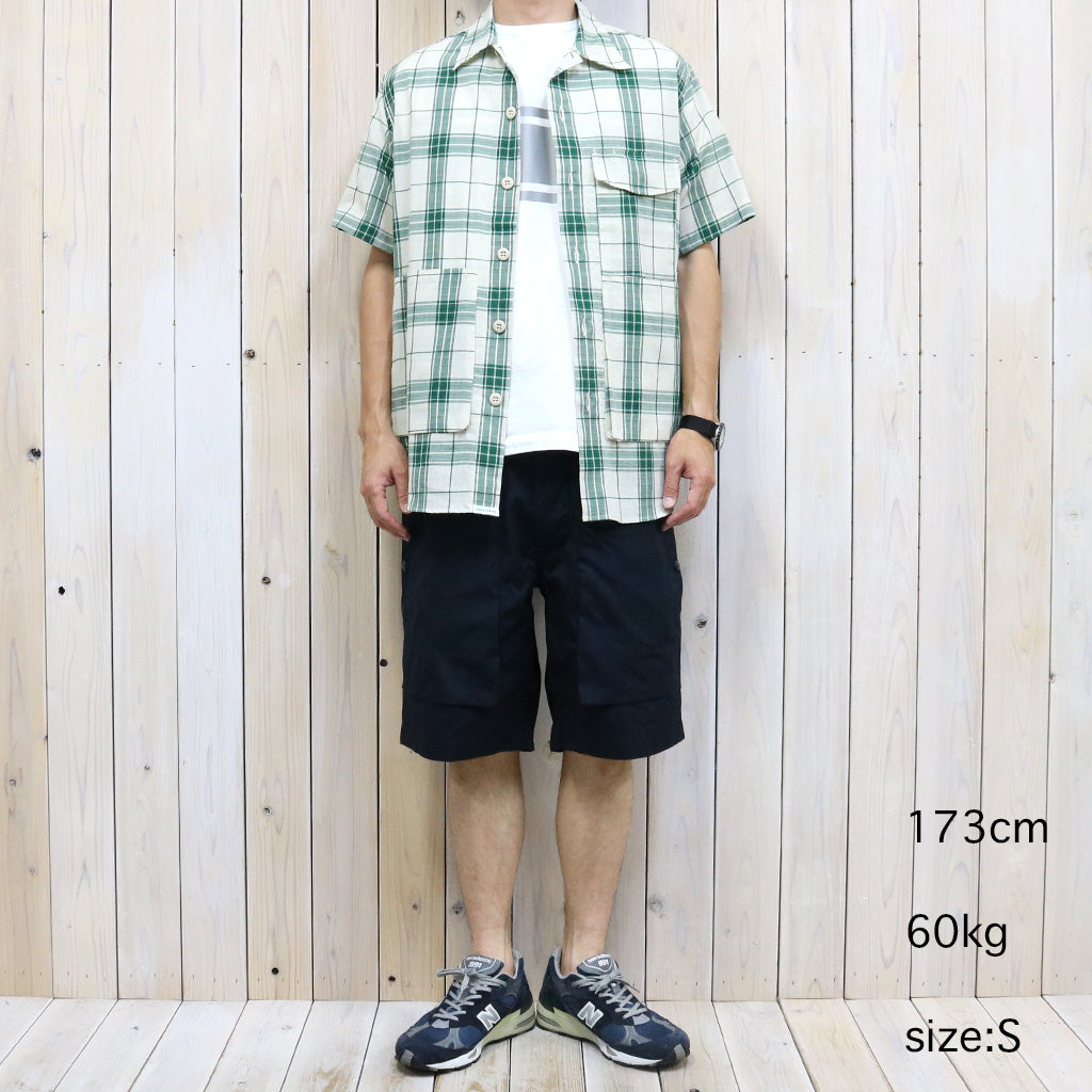 SASSAFRAS『DIGS CREW HALF 1/2(DOBBY TARTAN CHECK)』(WHITE)
