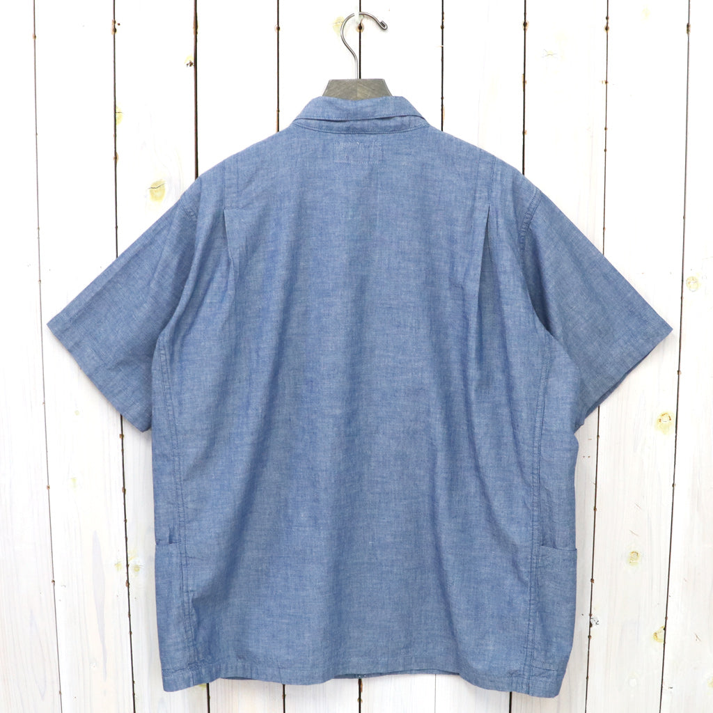 SASSAFRAS『GARDENERS HALF 1/2(5oz CHAMBRAY)』(BLUE)
