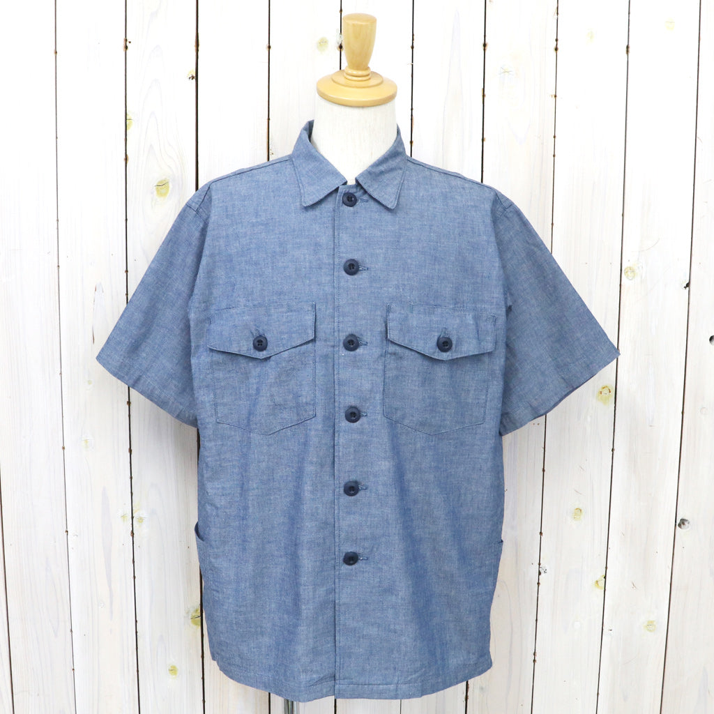 SASSAFRAS『GARDENERS HALF 1/2(5oz CHAMBRAY)』(BLUE)