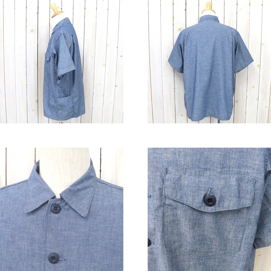 SASSAFRAS『GARDENERS HALF 1/2(5oz CHAMBRAY)』(BLUE)