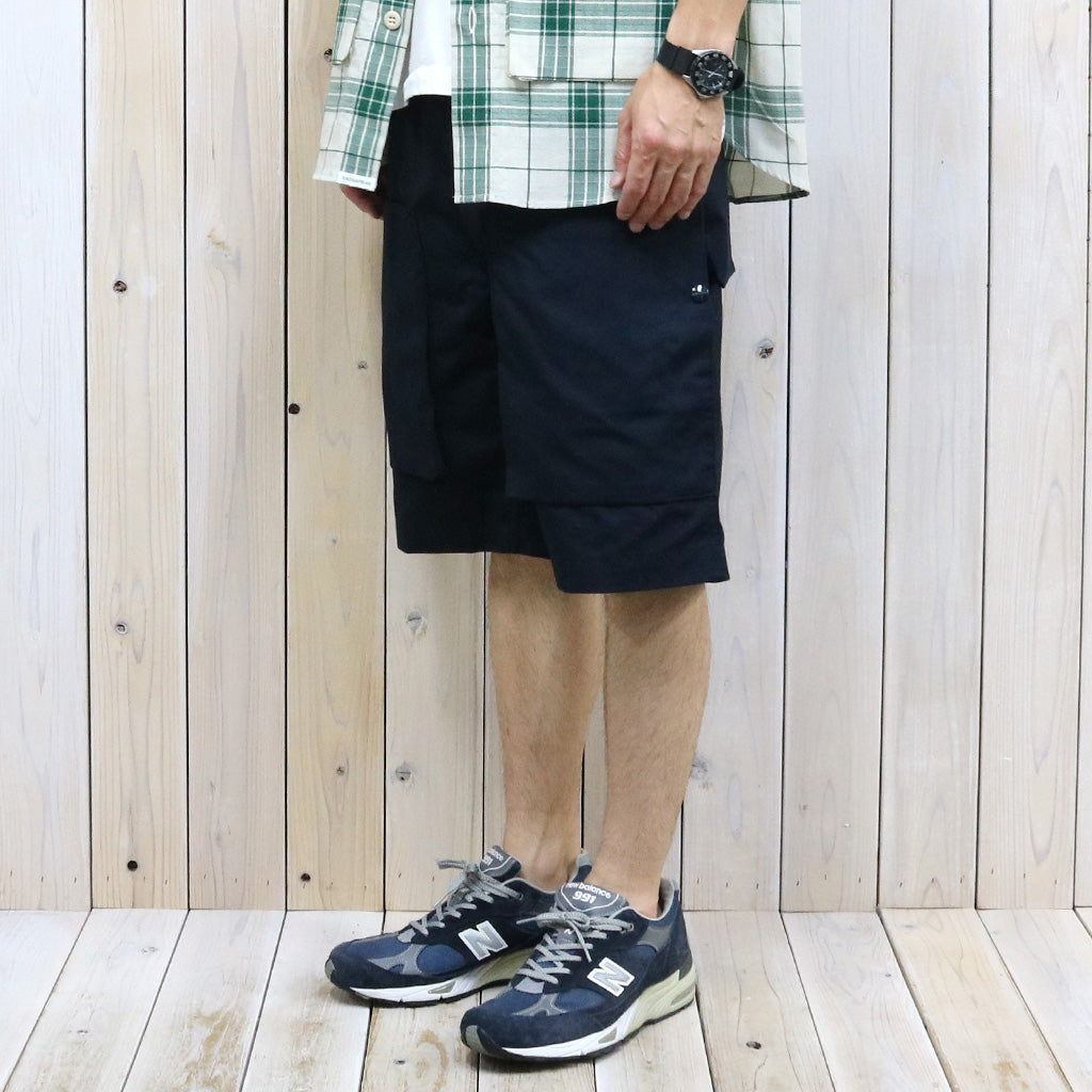 SASSAFRAS『D/C ARMOR PANTS 1/2(WEATHER)』(NAVY)