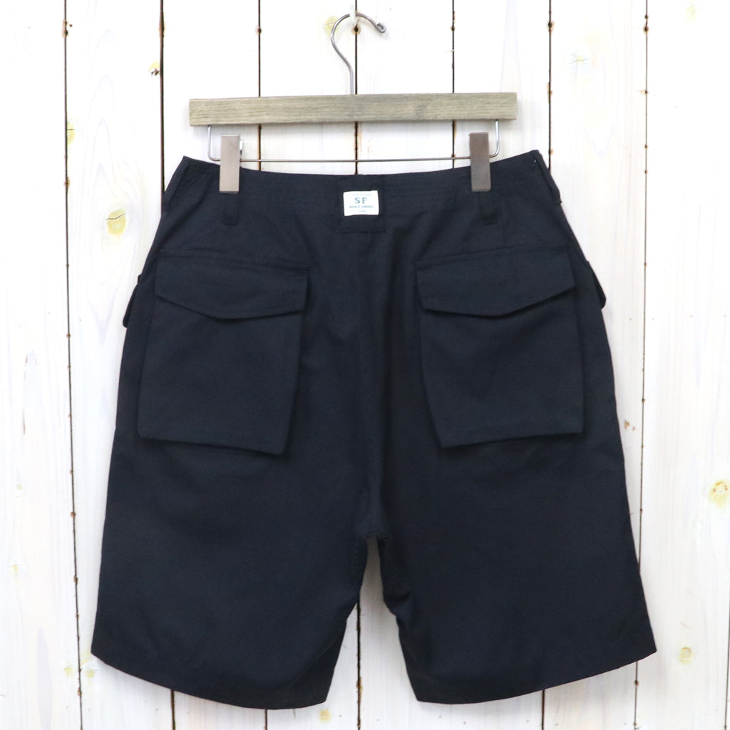 SASSAFRAS『D/C ARMOR PANTS 1/2(WEATHER)』(NAVY)