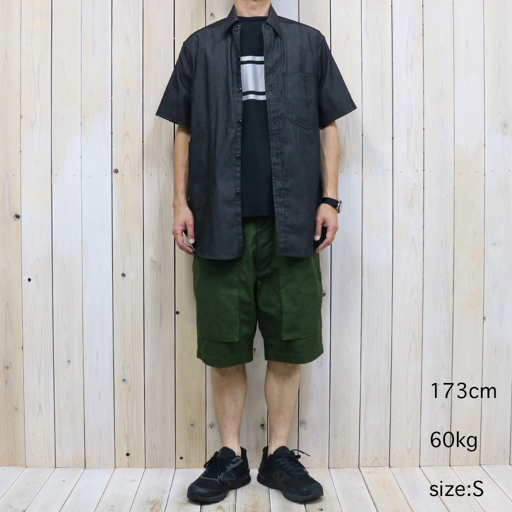 SASSAFRAS『DIGGIN SHIRT 1/2(5.5oz Denim)』(BLACK)