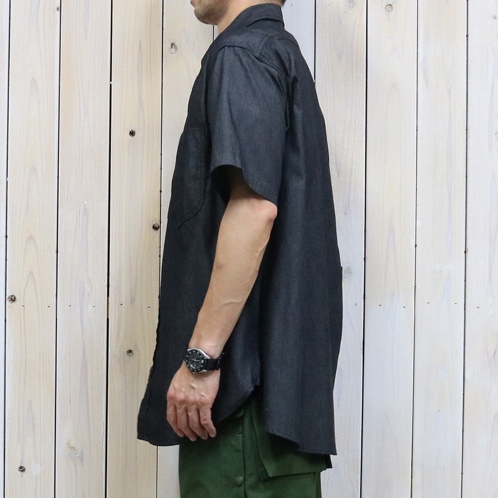 SASSAFRAS『DIGGIN SHIRT 1/2(5.5oz Denim)』(BLACK)
