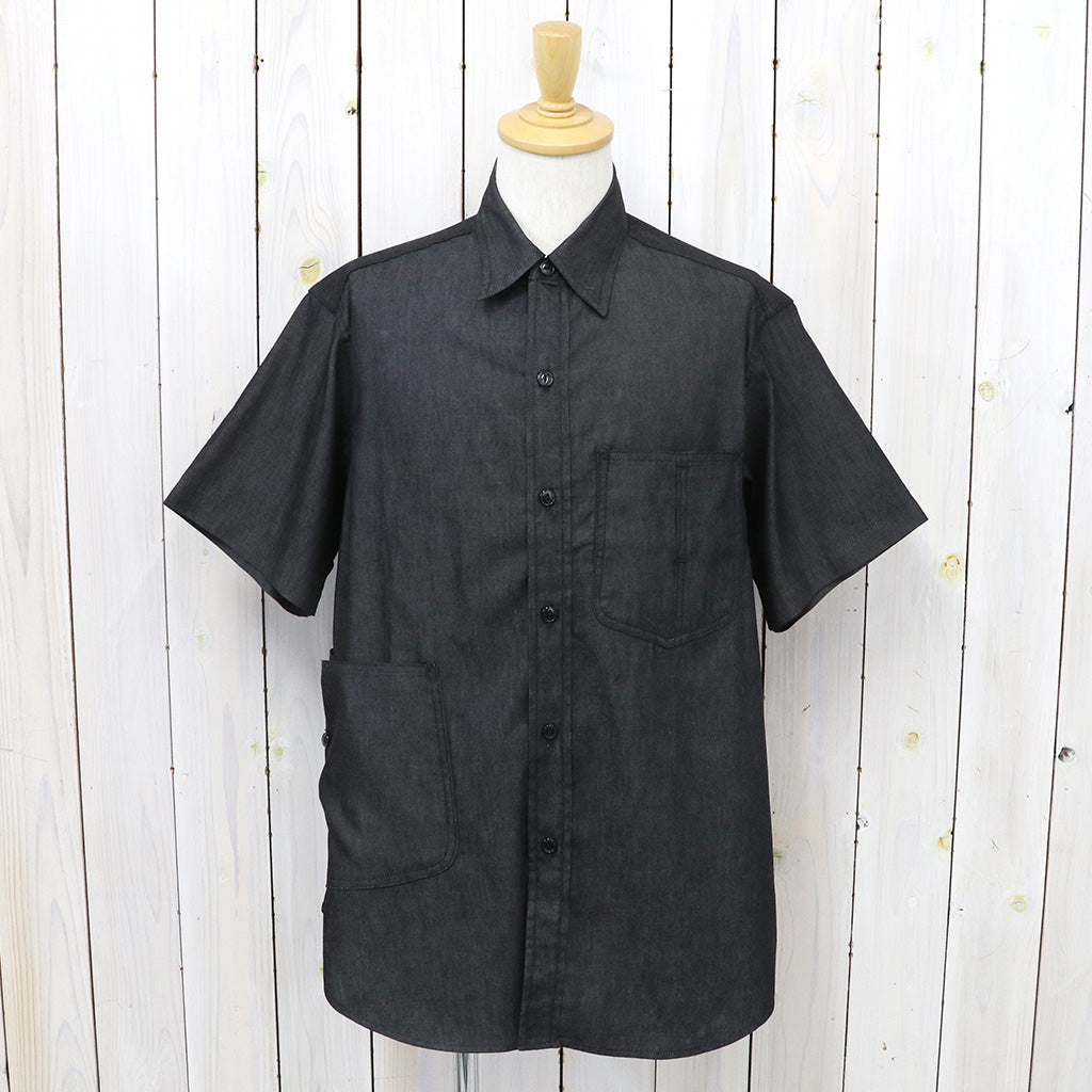 SASSAFRAS『DIGGIN SHIRT 1/2(5.5oz Denim)』(BLACK)