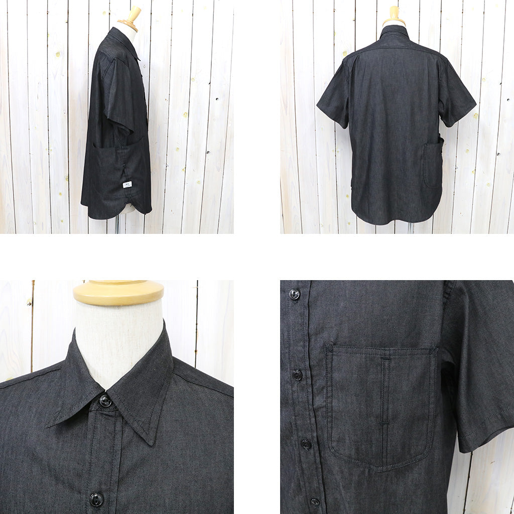 SASSAFRAS『DIGGIN SHIRT 1/2(5.5oz Denim)』(BLACK)