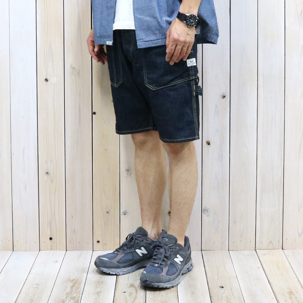 SASSAFRAS『FALL LEAF GARDENER PANTS 1/2(13.5oz DENIM)』(INDIGO)