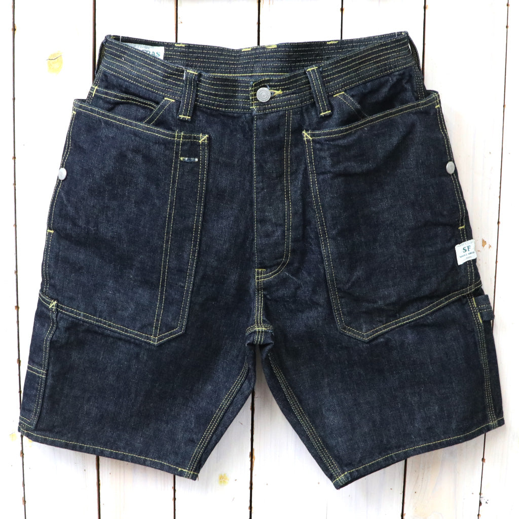 SASSAFRAS : FALL LEAF GARDENER PANTS 1/2(13.5oz DENIM) (INDIGO)