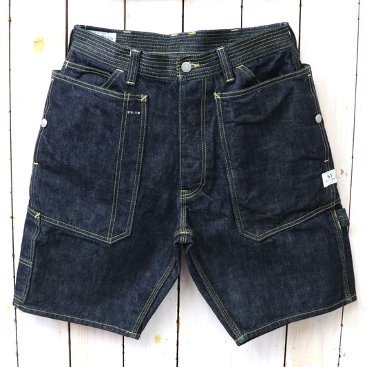 SASSAFRAS : FALL LEAF GARDENER PANTS 1/2(13.5oz DENIM) (INDIGO)