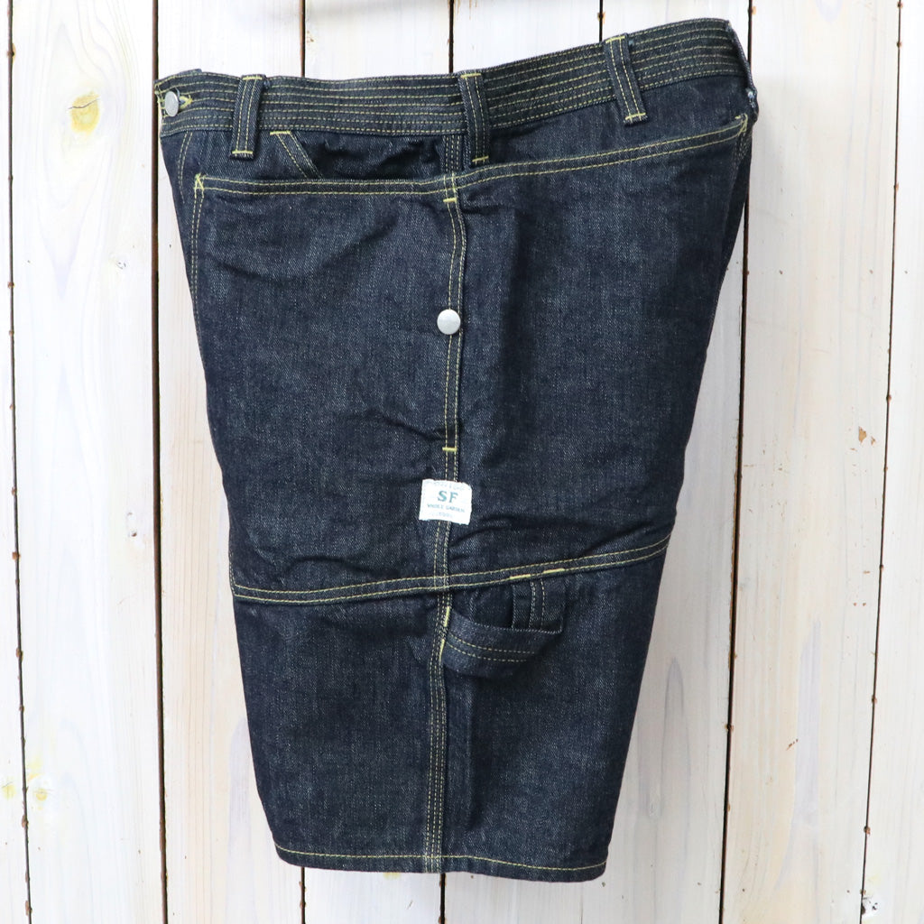 SASSAFRAS : FALL LEAF GARDENER PANTS 1/2(13.5oz DENIM) (INDIGO